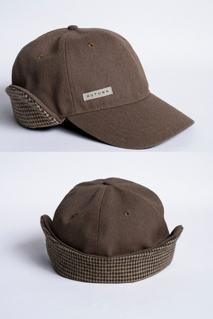 WASHED CANVAS FLAP CAP